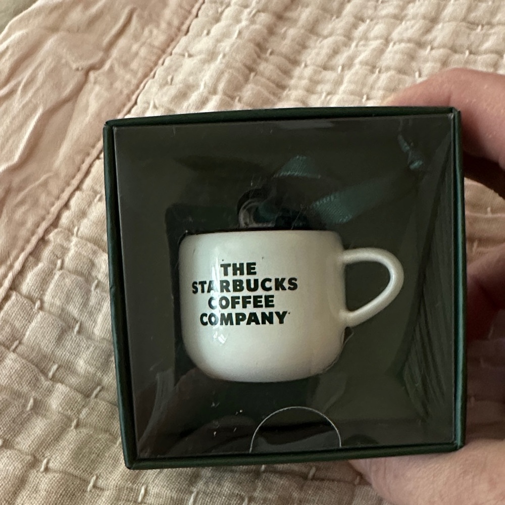 Starbucks White Mini Mug Ornament